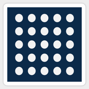 White Dots on Navy Sticker